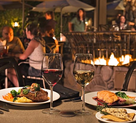 Guests enjoying a fine dining experience.