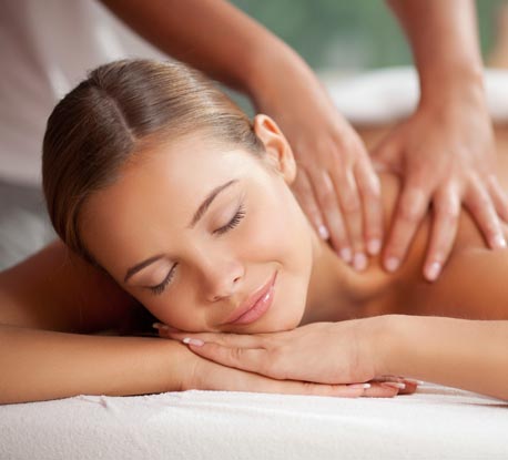 woman receiving massage
