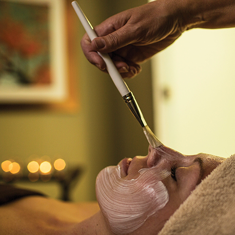 Women getting a facial at Ascent Spa